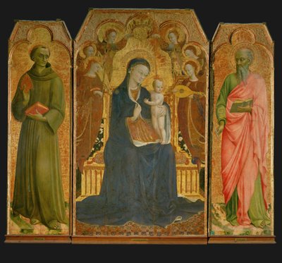 Polyptychon. Zentrum: Madonna und Kind umgeben von Sassetta (c.1392 1450)