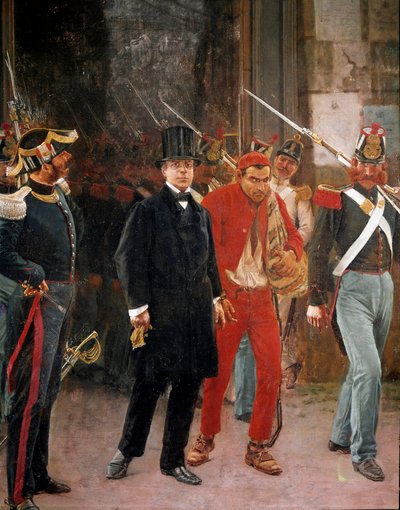 Risorgimento: Verhaftung des italienischen Patrioten und Politikers Carlo Poerio (1803-1867) von Saverio Altamura