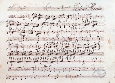Musikalische Partitur der Oper I briganti von Mercadante (1836) von Saverio Mercadante