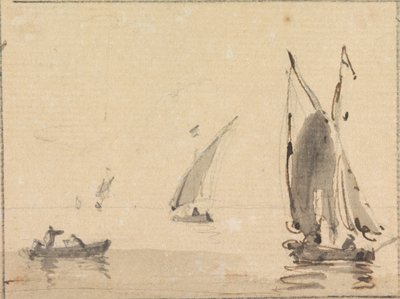 Segelboote auf ruhiger See von Sawrey Gilpin