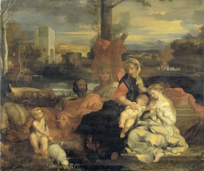 Die mystische Hochzeit der Heiligen Katharina von Sébastien Bourdon (follower of)