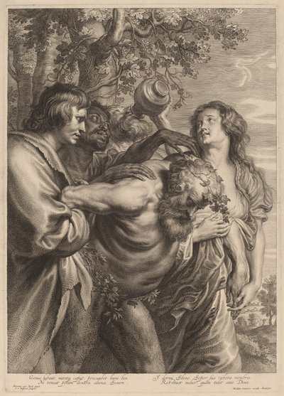 Betrunkener Silen von Schelte Adams Bolswert after Sir Anthony van Dyck