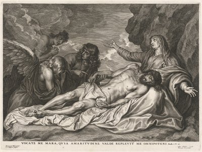 Jungfrau unterstützt den toten Christus von Schelte Adams Bolswert after Sir Anthony van Dyck