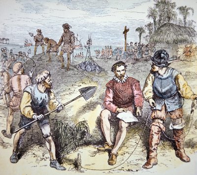 Die Gründung von St. Augustine in Florida durch die Spanier im Jahr 1565 von School American