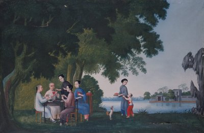 Chinesische Spielkarten am Fluss von School Anglo Chinese
