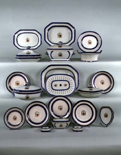 Chinesisches Export-Geschirr, ca. 1790 von School Chinese