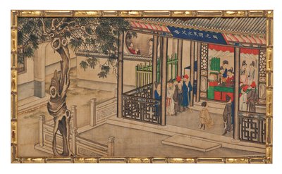 Eine von vierundzwanzig Szenen aus Traum der Roten Kammer von School Chinese