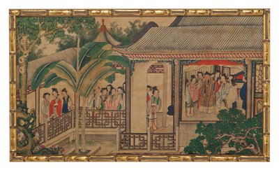 Eine von vierundzwanzig Szenen aus Traum der Roten Kammer von School Chinese