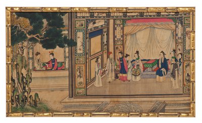 Eine von vierundzwanzig Szenen aus Traum der Roten Kammer von School Chinese