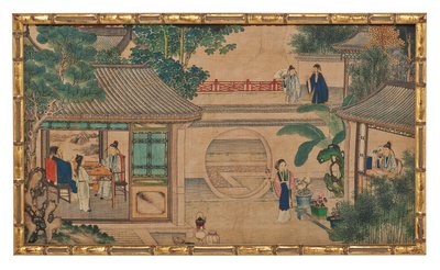 Eine von vierundzwanzig Szenen aus Traum der Roten Kammer von School Chinese