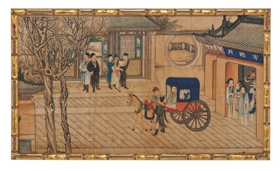 Eine von vierundzwanzig Szenen aus Traum der Roten Kammer von School Chinese