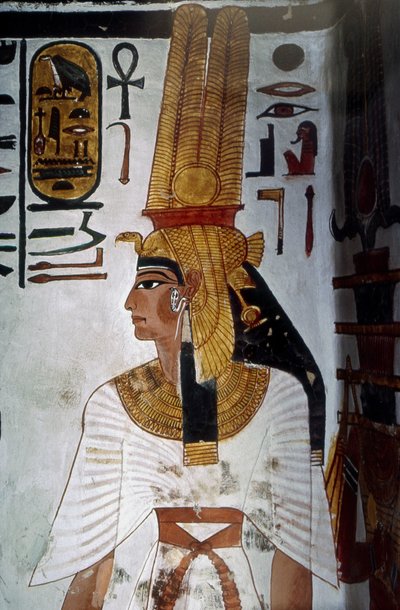 Luxor, Theben: Porträt von Nefertari (RAMSES II) von School Egyptian