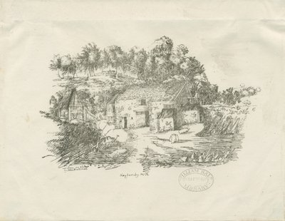Biddulph - Knypersley Mill: Lithografie von School English