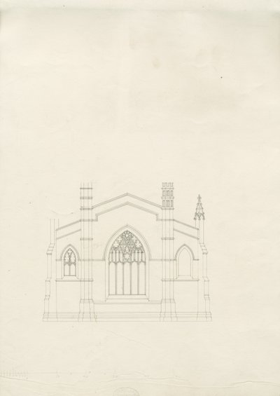 Burton-upon-Trent - Heilige Dreifaltigkeitskirche: Zeichnung von School English