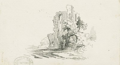 Croxden Abbey: Feder- und Tintenzeichnung, nd [?19. Jh.] von School English