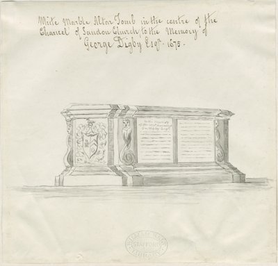 Sandon Kirche - Grab von George Digby von School English