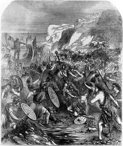 Die Landung von Julius Caesar (100-44 v. Chr.) im Jahr 55 v. Chr. von School English