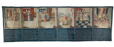 Die Wunder unserer Lieben Frau von der Potterie (Wandteppich) von School Flemish