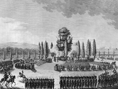 Französische Revolution: Republikanisches Fest der Siege auf dem Marsfeld in Paris am 10. Prairial Jahr IV (29. Mai) von School French