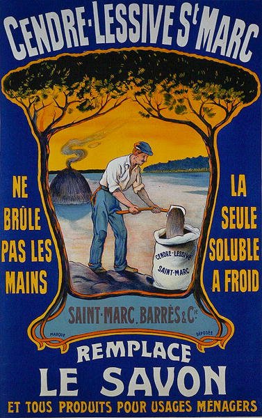 Plakat für Saint-Marc Barres Waschpulver von School French