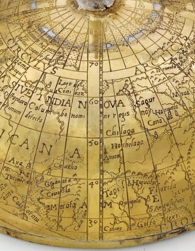 Seltene kontinentale Globuspokal, Norddeutsch oder flämisch, ca. 1600 (Detail) von School German