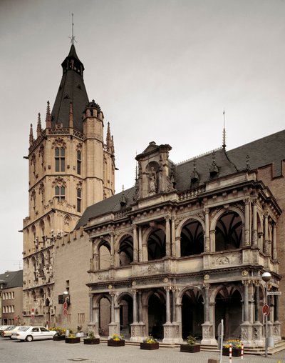 Ansicht des Rathauses von Köln von School German