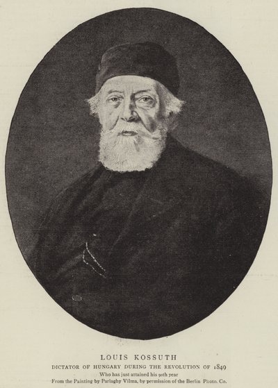 Louis Kossuth (Lithografie) von School Hungarian