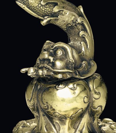 Montierter Nautilusbecher, Nagyszeben, Mitte 17. Jahrhundert (Detail) von School Hungarian