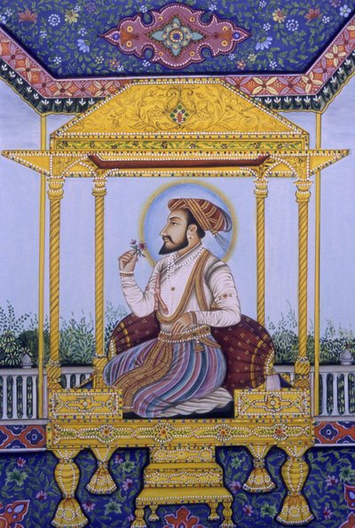 Mogulkaiser Shah Jahan Miniaturmalerei von School Indian