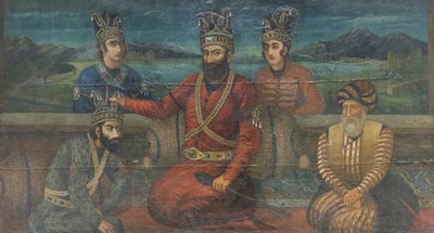 Die Krönung von Mohammad Shah Gurkani durch Nader Shah, Abolhassan von School Iranian