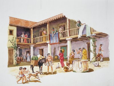 Antikes Athen - Rekonstruktion eines Hauses von School Italian