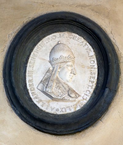 Basrelief-Medaillon von Papst Alexander III von School Italian