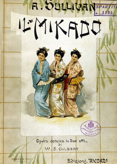 Partitur von „Mikado“ von Gilbert und Sullivan. Bibl. des Konservatoriums für Musik, Mailand. von School Italian