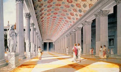 Trajans Forum - Rekonstruktion der Kolonnade von School Italian