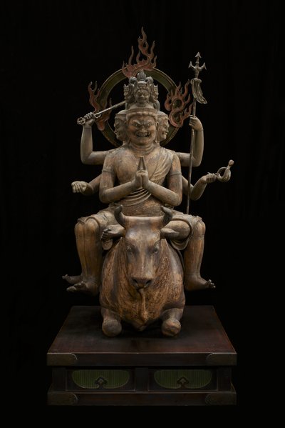 König der Weisheit von Ehrfurcht gebietender Macht (Daiitoku Myōō) von Japanese School