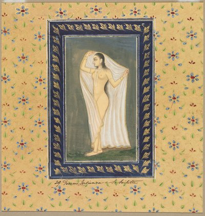 Dame nach dem Bad von School Mughal