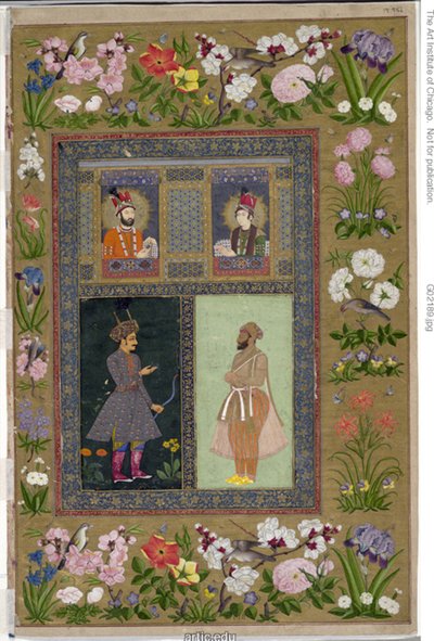 Seite aus dem St. Petersburg Album von School Mughal