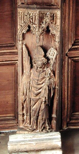 St. Augustinus, einer der vier lateinischen Kirchenväter (Holz) von School Netherlandish