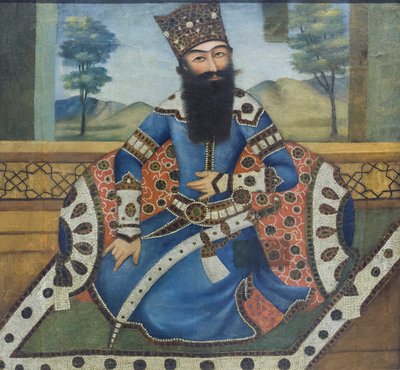 Porträt von Fath Ali Shah von School Qajar
