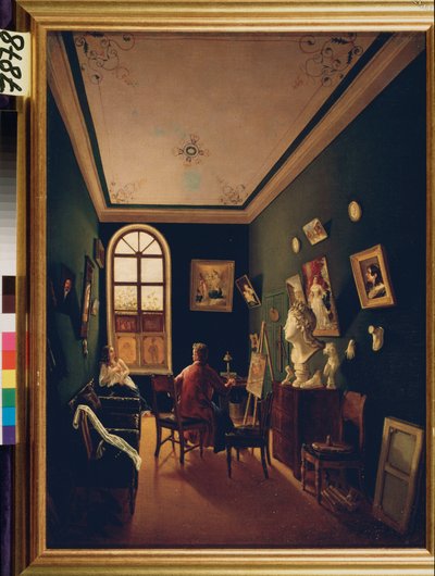 Das Atelier des Malers von School Russian