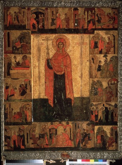 Leben und Episoden der heiligen Paraskeva Pyatnitsa von School Russian