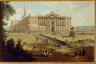 Blick auf den Michaelspalast in Sankt Petersburg von School Russian