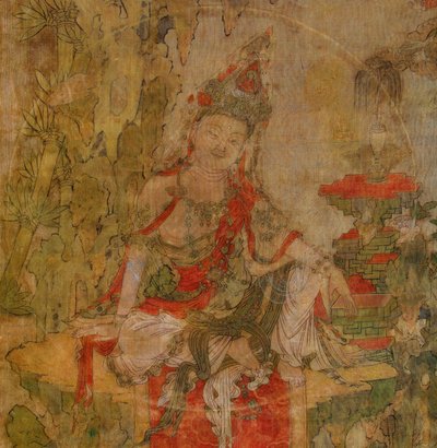 Tibetische Kultur: Wasser- und Mond-Kuan-Yin (Guanyin) von School Tibetan