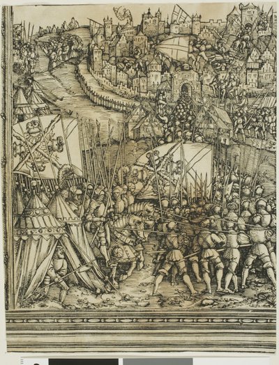 Der Feldzug in Ungarn, aus dem Triumphbogen von Maximilian I. von School of Albrecht Dürer