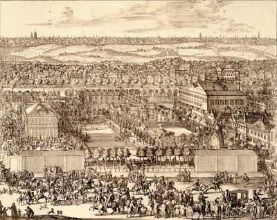 Deutsches Viertel Nemetskaya sloboda in Moskau, rechter Teil, 1705 von Schoonebeek