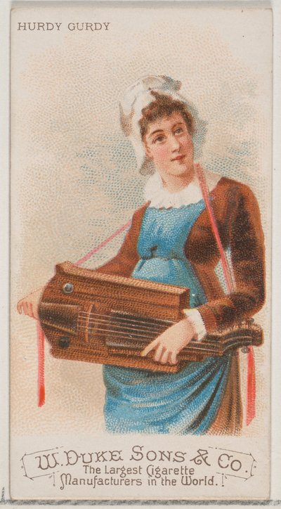 Drehleier, aus der Serie Musikinstrumente N82 für Duke-Zigaretten von Schumacher and Ettlinger