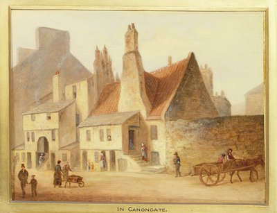 Canongate, Detail aus Edinburgh: Neun Ansichten der Altstadt von Scottish School