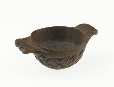 Quaich, zweihenkeliges, hölzernes Hochlandgefäß oder Trinkgefäß, ca. 1700 von Scottish School