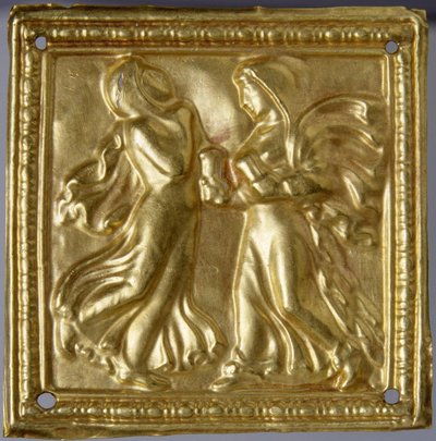 Kunst der Steppen - Skythische Kunst: Quadratische Platte mit Tänzern von Scythian
