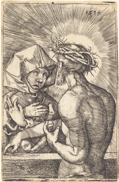 Christus mit Dornenkrone spricht mit seiner Mutter von Sebald Beham